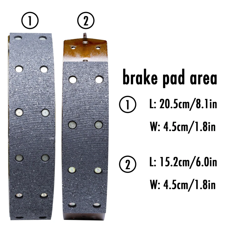 9" BRAKE SHOE SET FOR WILLYS JEEP M38A1 CJ3B CJ5 CJ6 1952-71 # 807376 - Bild 3 von 3