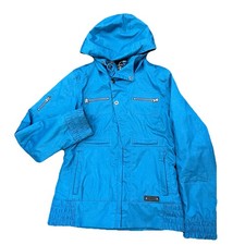 Burton Dryride Snowboard Ski Jacket Turquoise Hooded Women's Medium Hiking Gorp