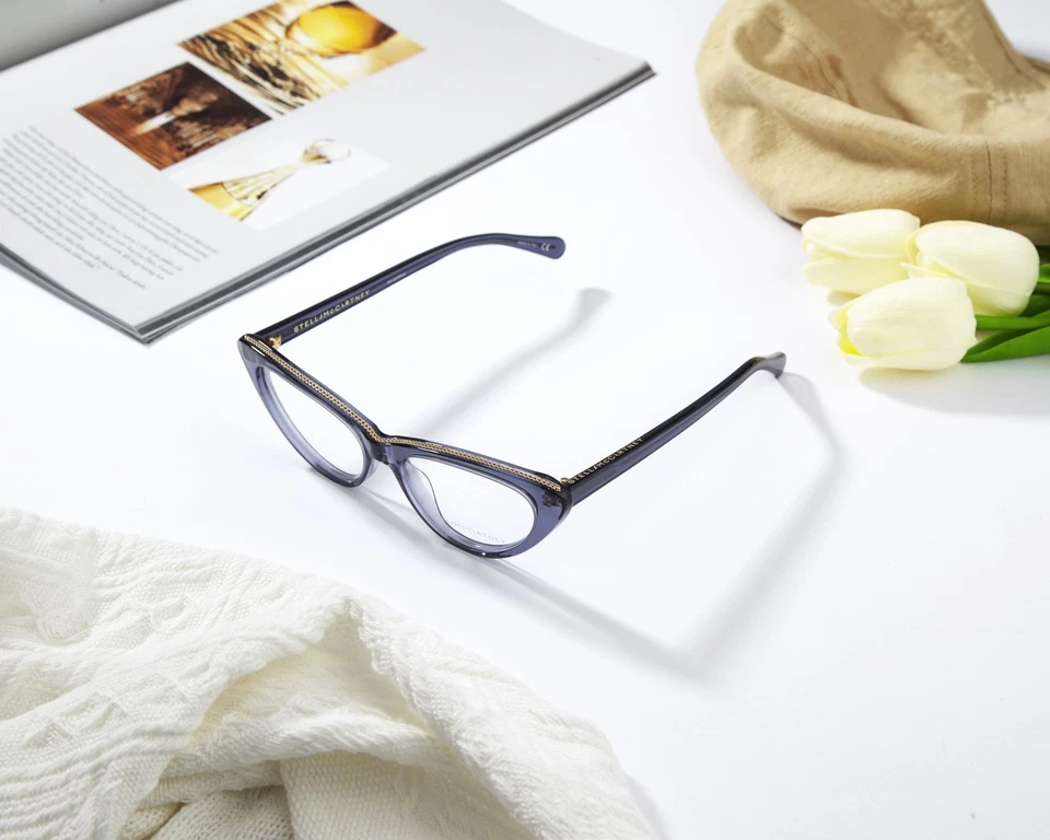 Stella McCartney Women's Fabella Cat-Eye Blue Eyeglasses Frames - Image 4 of 4