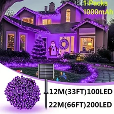 Outdoor Solar String Lights 100-200LED Waterproof Fairy Lights Garden Yard Decor