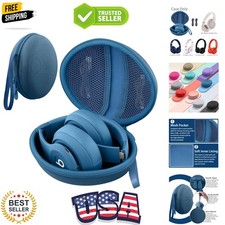 for Beats Studio Pro/Studio3/Solo4/Solo3 Headphones Hard Case, Blue Compati...