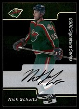 2001-02 Be a Player Signature Series Autographs Gold Nick Schultz Rookie Auto
