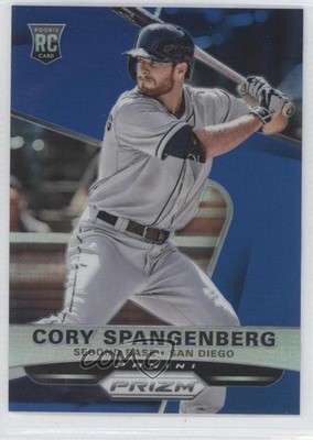 2015 Panini Prizm Blue Prizm 2/75 Cory Spangenberg #187 Rookie RC 0f8
