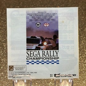 Complete Accessories Sega Saturn Sega Rally 1995 with Band Postcard and Informat