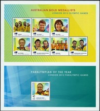 MINT 2012 AUSTRALIAN GOLD MEDALLIST OLYMPICS LONDON STAMP SHEETLET