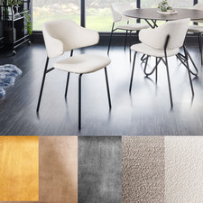 Design Stuhl VOGUE FARBWAHL schwarze Metallbeine Esszimmerstuhl Konferenzstuhl