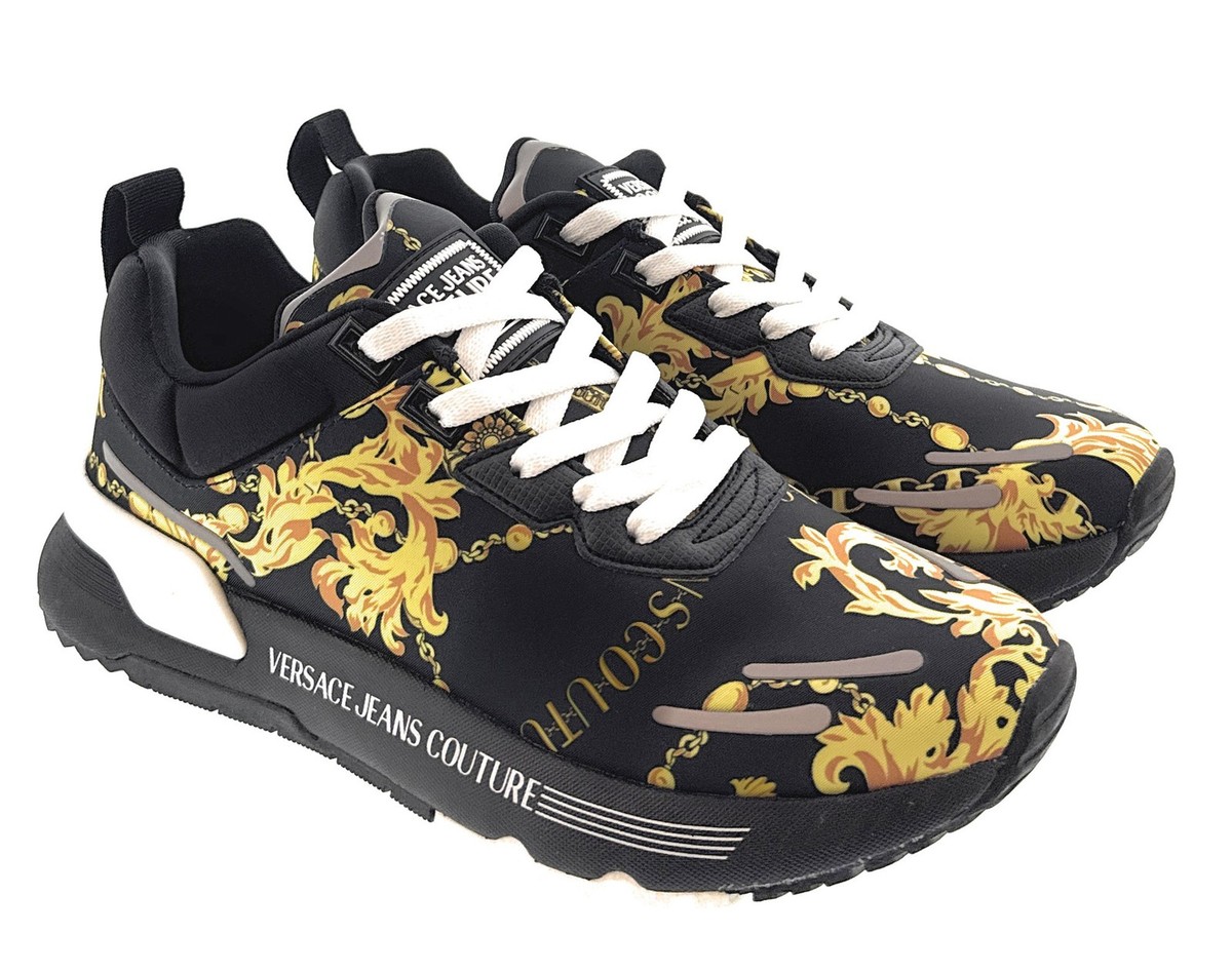 Versace Jeans Couture Mens Black/Gold Signature Lace