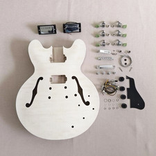 DIY Electric Guitar Unfinished Kit Mahogany Body Flame  Maple Top Rosewood FB 33
