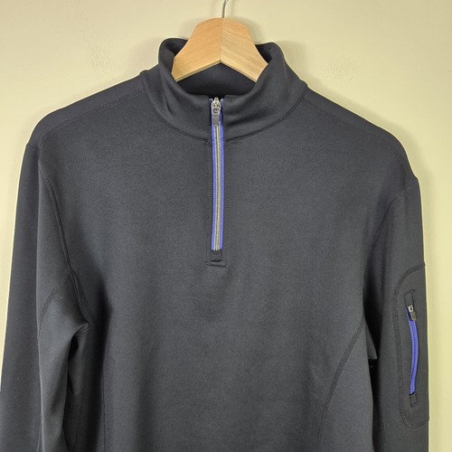 Untuckit Pullover Mens Small Quarter Zip Athletic Stretch Pocket Sweatshirt - Picture 3 of 12