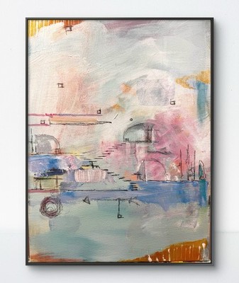 Original Art 12x16 Colorful Canvas Expressionism Abstract Fine Art 361