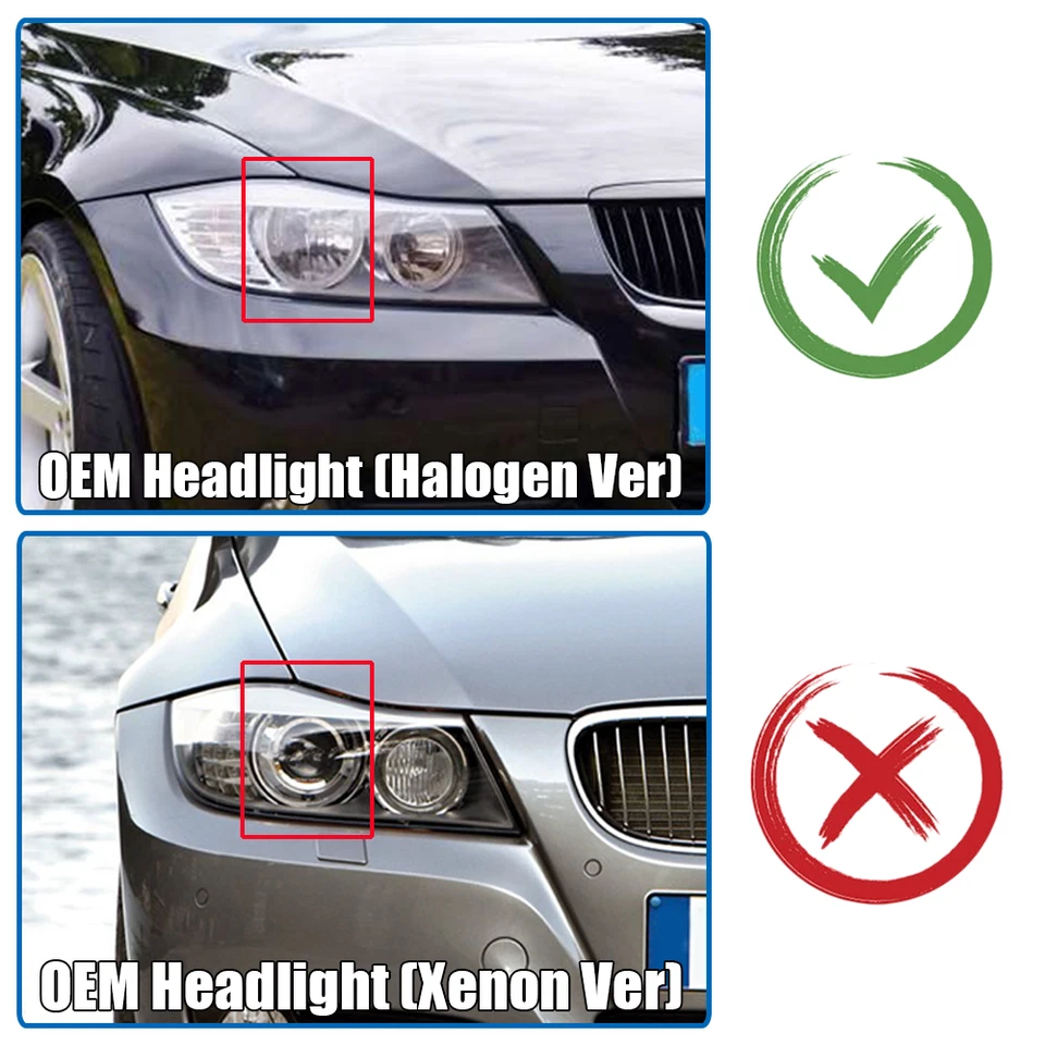 LED Headlights+Rear Tail Lights For 2009-2012 BMW 3-Series E90 E91 Upgraded Kit Foto 2 de 4