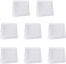 8pcs-Mini Small PVC Transparent Plastic Cosmetic Organizer Bag Pouch With Zipper