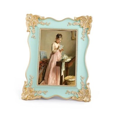  Vintage Picture Frame 4x6 Antique Ornate Picture Frame Green Unique Photo 