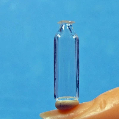 MINI MILK BOTTLE-SQUARE DOLLHOUSE. tiny glass Bright Delights