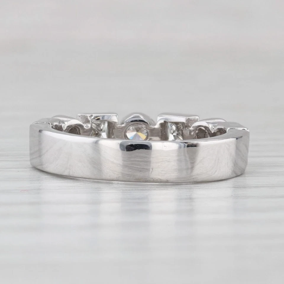 0.77ctw Diamond Stackable Ring 14k White Gold Wedding Anniversary Band Size 6 - Image 4 of 4