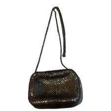 Womens Small Crossbody Bag Black Metal Mesh Evening Purse Vintage Style Event