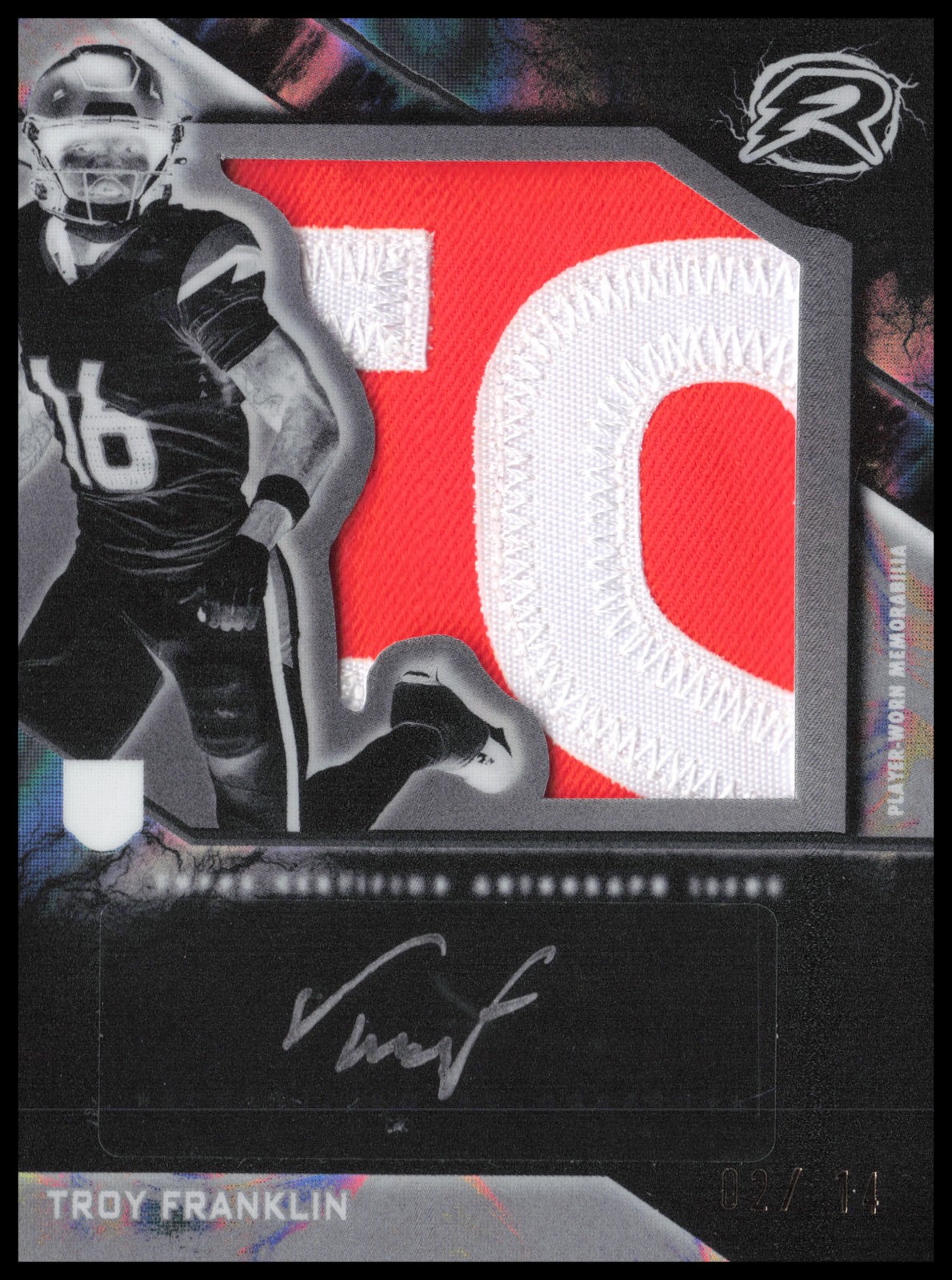 Troy Franklin Topps Resurgence Rookie Patch Autographs #RPATF Electron Refractor