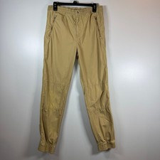 Polo Ralph Lauren Boys Poplin Jogger Pants XL 18-20 Khaki Zip Pockets Preppy