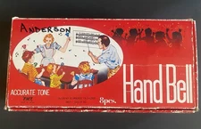 Vintage 1980’s Hand Bell Accurate Tone 8 Piece Set by FMT /Original Box/Japan