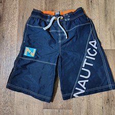 NAUTICA Boys Swim Trunks Large Spell Out Medium/T405