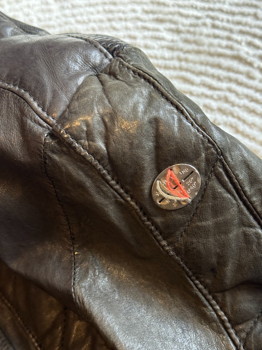 Diesel Sheep Leather Jacket Small - Rare B.R.G.Z. Skull Liner