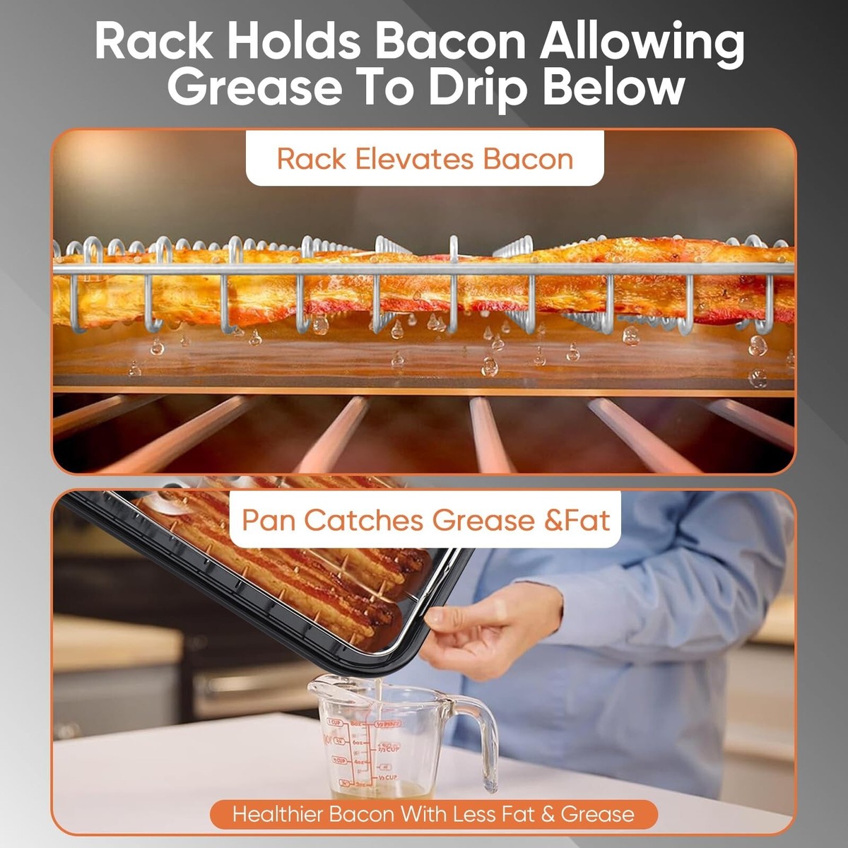 Dedicated Bacon Rack For Ninja Woodfire Pizza Oven OO101, Pro XL