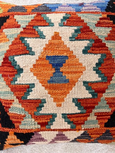 Fundas de cojín Afghan Kilim 100 % lana hechas a mano - multicolor - Imagen 21 de 91