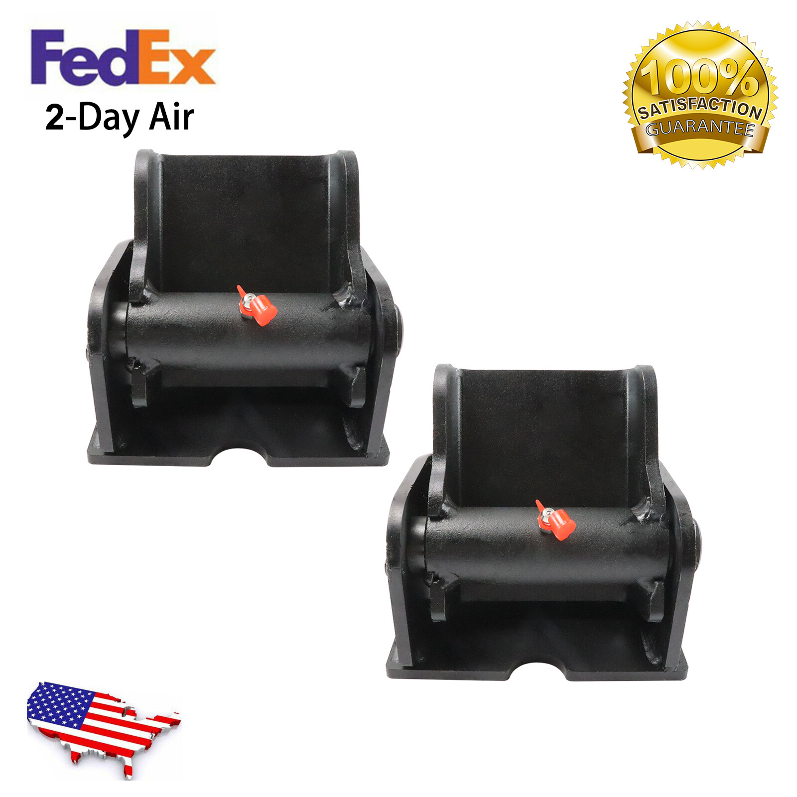 2 x Dump Truck Trailer Dump Body Hinge Heavy Duty Greasable Weld On Solid Steel