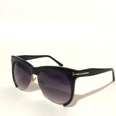 Tom Ford Leona Black Women Sunglasses Made in Italy Frames Only Damaged Lenses