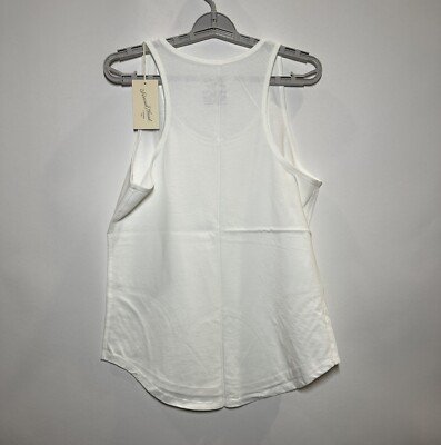 Universal Thread Women's Sensory Friendly Knit Tank Top – White XL – 100% Cotton Scoop Neck - View #5