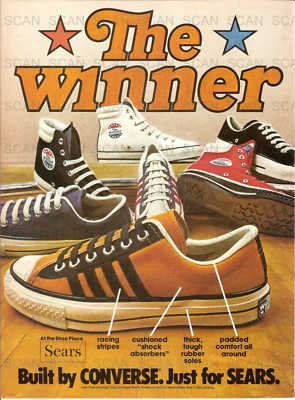 1974 Converse Athletic Shoes Vintage Magazine Ad  'The Winner' Built for Sears
