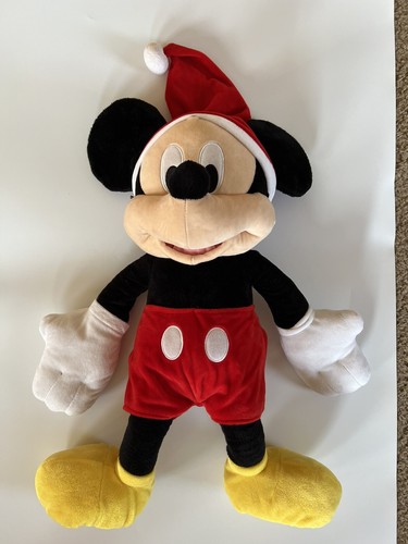 Mickey & Minnie Mouse Christmas W/ Santa Hat 24" Plush Exclusive 2015 Disney - Picture 2 of 11