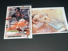 Luis Matos San Francisco Giants Auto Signed 2021 1st Bowman Base Card Orange _