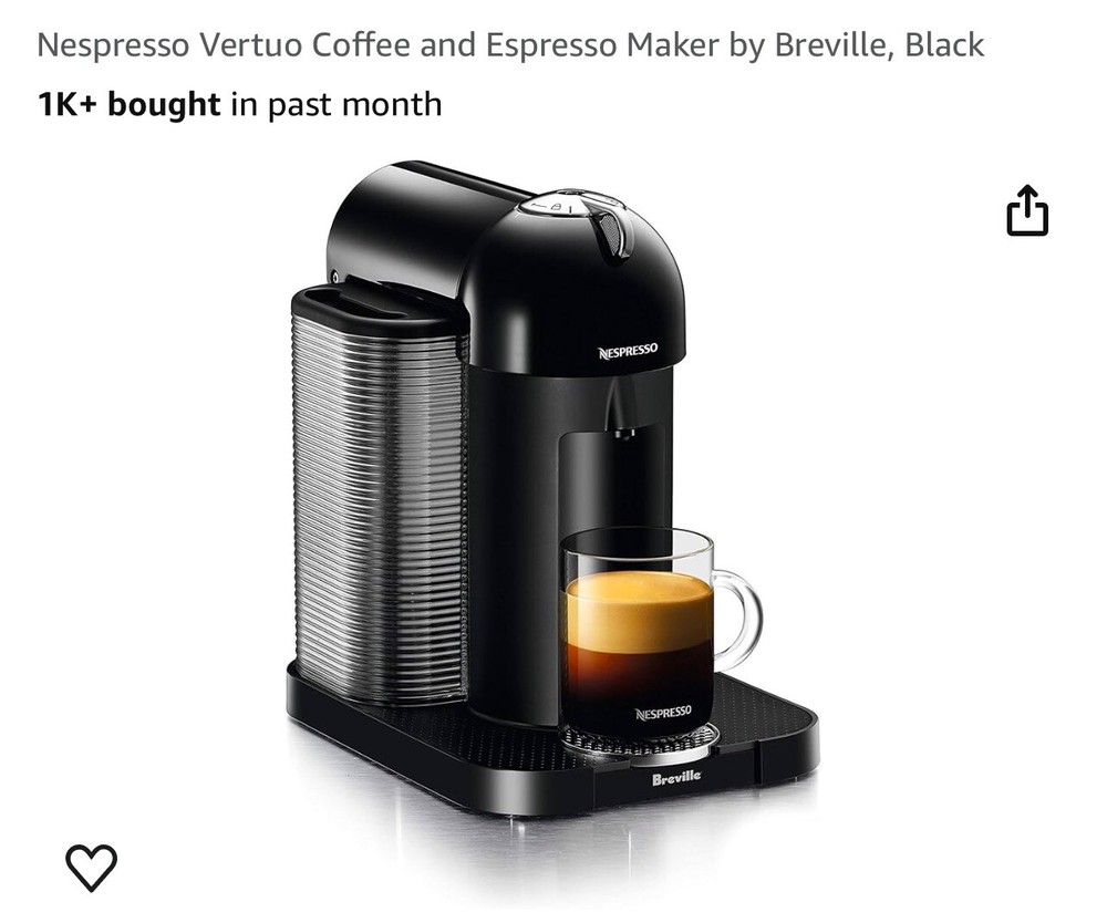 Nespresso Vertuo Coffee Maker with Aeroccino 3 Milk Frother Bundle
