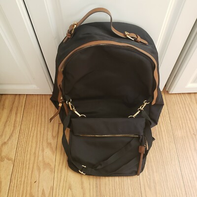 Tommy Bahama Black Brown Laptop Case Backpack