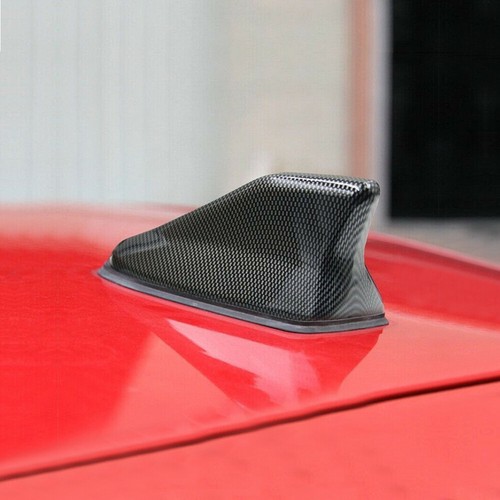 Black Shark Fin Roof Antenna Aerial FM/AM Radio Signal Decor Car Trim Universal - Imagen 7 de 12