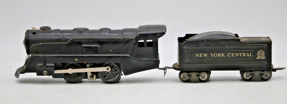 MARX TIN LOCOMOTIVE #898 & NEW YORK CENTRAL TIN LITHO TENDER O Gauge 1:48 Scale - Image 4 of 4