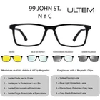 Eyeglasses 99 JOHN ST NYC ULTEM U-277 56-17 CM02 + 4 Clips