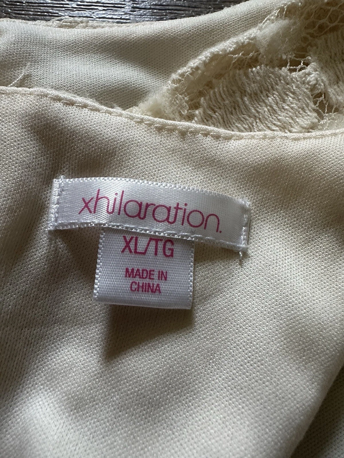 OFF WHITE Abito da donna xhilaration taglia XL senza maniche alto foderato basso laccio bianco