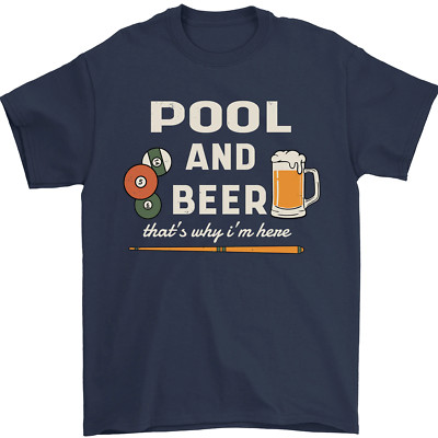 Pool And Beer That's Why I'M Hier Herren Maglietta 100% Baumwolle