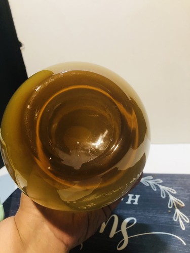 Clear Iridescent Amber Handblwn Murano Glass. Stunning! - Picture 2 of 12
