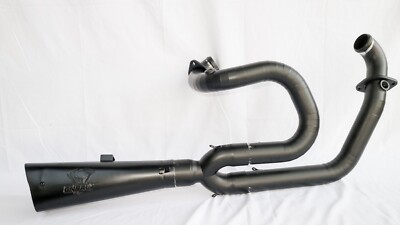2 Into 1 Full Exhaust System Black Fits Harley V-Rod VRSCA 02-06