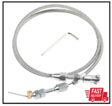 36" Throttle Cable Kit,Car Braided Throttle Cable,LS Swap Steel Braided Throt...