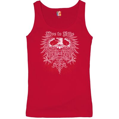 Live to Ride Women's Tank Top Custom Motorcycles MC Biker Gang Rider Eagle