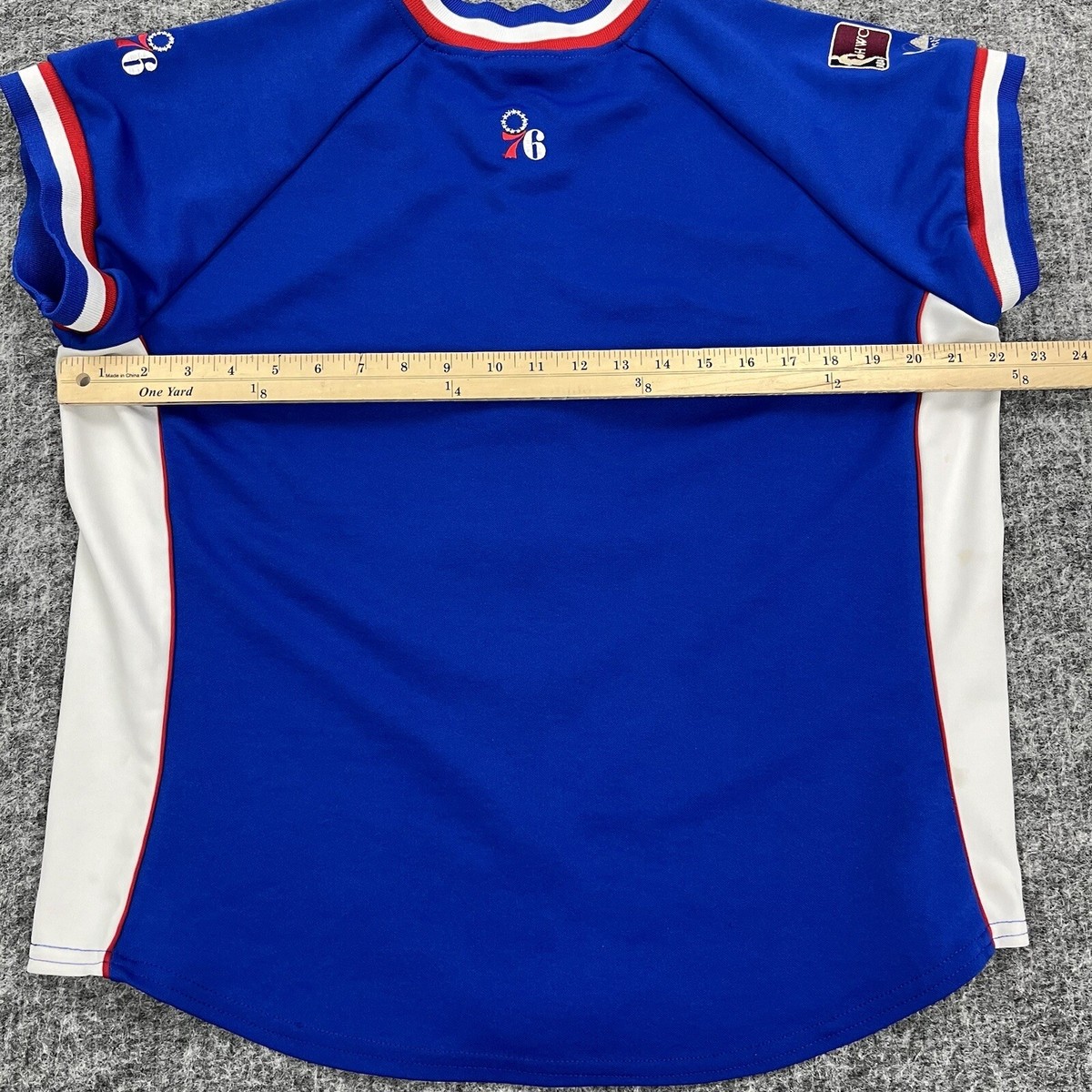 Vintage Philadelphia 76ers Jersey Mens Extra Large Blue NBA