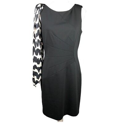 Tahari Arthur S Lavine Sheath Dress With Scarf Size