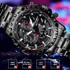 Classic Men's Watch Stainless Steel Luminous Luxury Quartz Wristwatch Waterproof