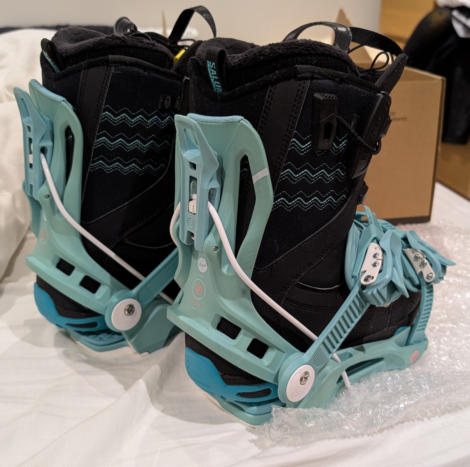 Salomon Stivali E Flow Attacchi Mayon Donna Tidal Teal Taglia M