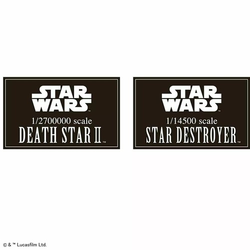 DEATH STAR II 2 & STAR DESTROYER Bandai/Revell Plastic Model Kit Star Wars New - Foto 5 di 6