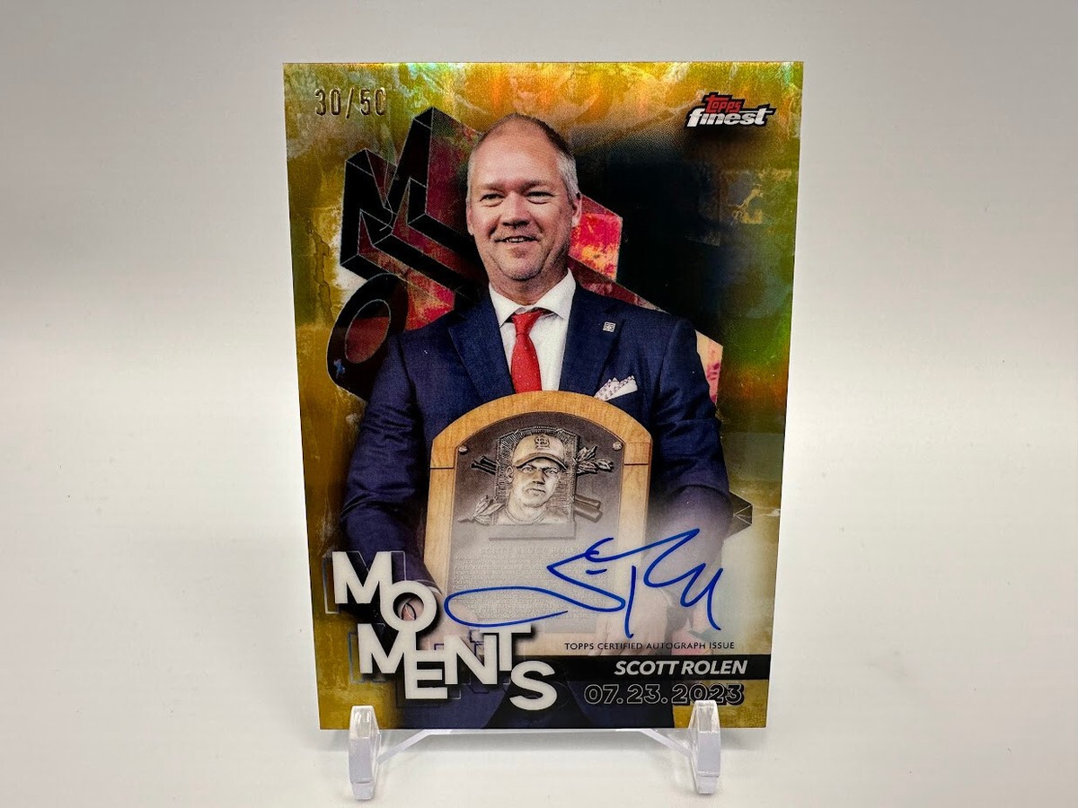 Scott Rolen Gold 2024 Topps Finest Moments Gold Refractor Auto 
